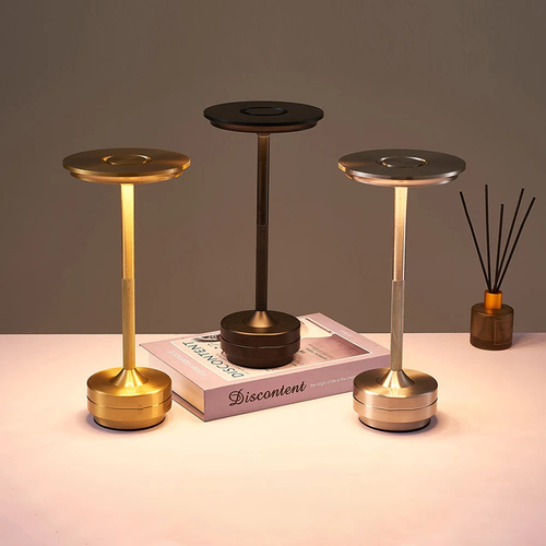 Wireless Rechargeable Modern Desk Lamp – Gold Color