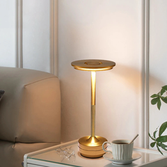 Modern Gold Desk Lamp – Wireless, Rechargeable & Minimalist Design