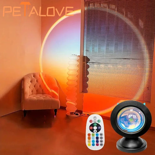 Vibrant Sunset Projection Light - 16-Color Spectrum,