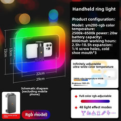 ✨ Pro RGB Handheld LED Fill Light – 20W High Power, 360° Color, 8000mAh – Perfect for TikTok, YouTube & Photography
