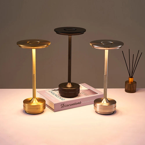 Modern aluminum desk lamp with dimmable LED light – cozy lighting for home and office